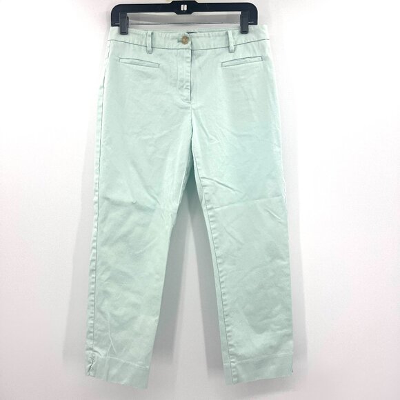 Ann Taylor Aqua Cropped Ankle Cotton Blend Pants Women's Size 4 - Picture 1 of 7